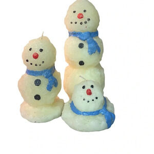 New snowmen candles ( never lit) 3
